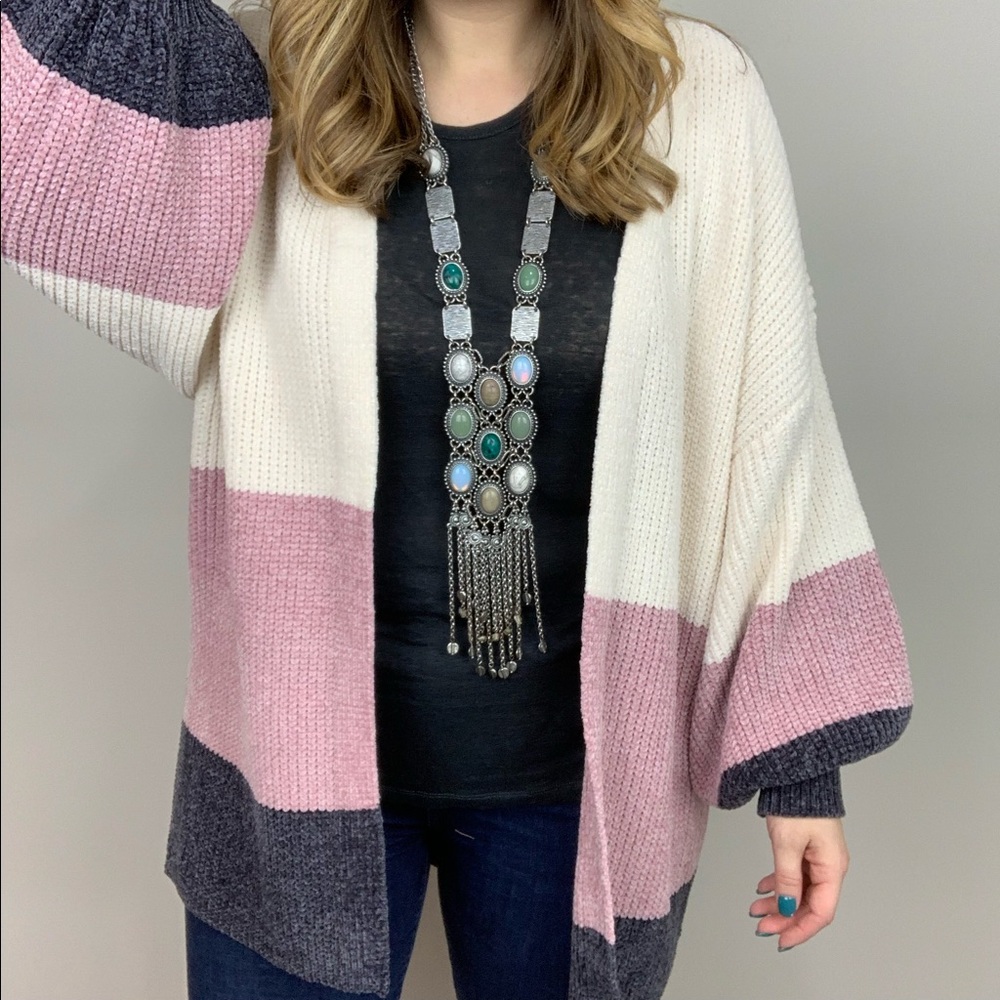 Wonderland Striped Cozy Cardi S/M - Picture 5 of 8